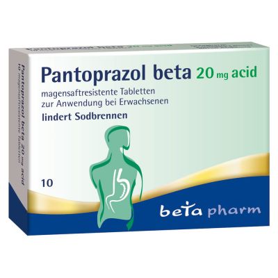 PANTOPRAZOL beta 20 mg acid magensaftres.Tabletten