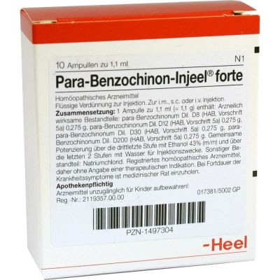 PARA BENZOCHINON Injeel forte Ampullen