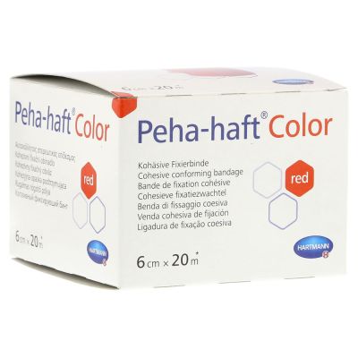 PEHA-HAFT Color Fixierbinde 6 cmx20 m rot