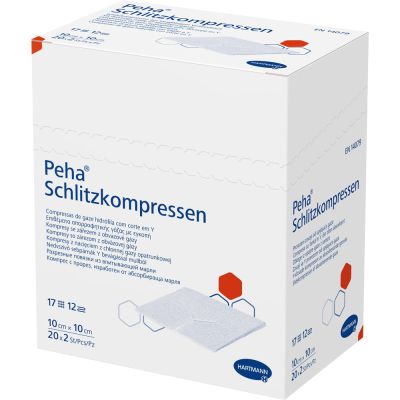 PEHA SCHLITZKOMPRESSEN 10x10 cm steril