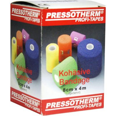 PRESSOTHERM Kohäsive Bandage 8 cmx4 m grün