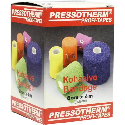 PRESSOTHERM Kohäsive Bandage 8 cmx4 m weiss