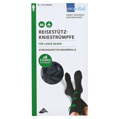 PROVITAL Reisekniestrümpfe Gr.39-42 schwarz