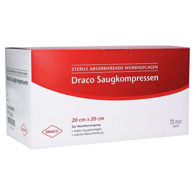 SAUGKOMPRESSEN 20x20 cm steril Draco