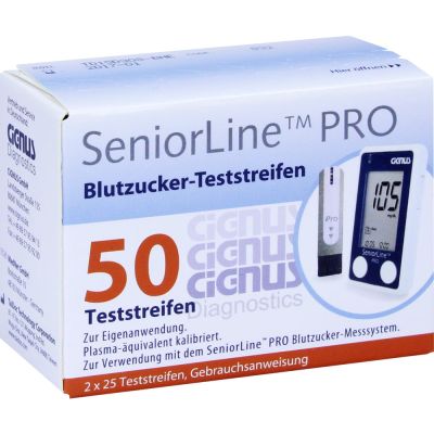 SENIORLINE PRO Blutzucker-Teststreifen Cignus