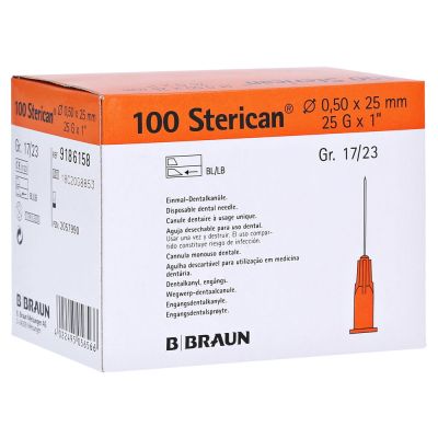 STERICAN Dentalkan.Luer 0,5x25 mm