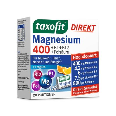 TAXOFIT Magnesium 400+B1+B6+B12+Folsäure 800 Gran.