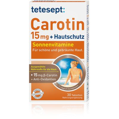 TETESEPT Carotin 15 mg+Hautschutz Filmtabletten