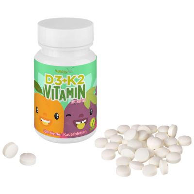 VITAMIN D3+K2 Kinder Kautabletten vegan