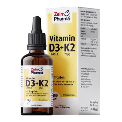 VITAMIN D3+K2 MK-7 Tropfen hochdosiert