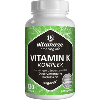 VITAMIN K1+K2 Komplex hochdosiert vegan Kapseln