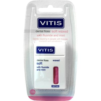 VITIS Zahnfloss gewachst mit Fluorid + Minze