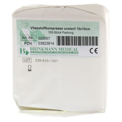 VLIESSTOFF-KOMPRESSEN 10x10 cm unsteril 4fach