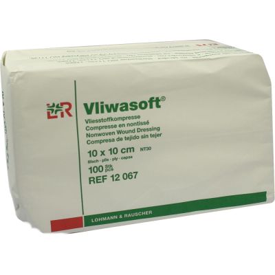 VLIWASOFT Vlieskompressen 10x10 cm unsteril 6l.