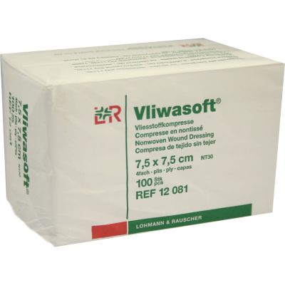 VLIWASOFT Vlieskompressen 7,5x7,5 cm unsteril 4l.