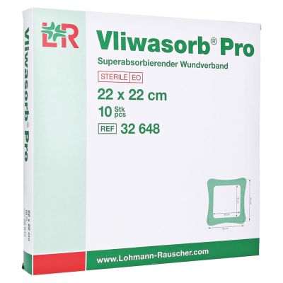 VLIWASORB Pro suberabsorb.Komp.steril 22x22 cm