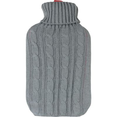 WÄRMFLASCHE Gummi 2 l m.Rollkragenpullover Bezug