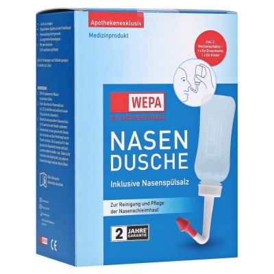 WEPA Nasendusche mit 10x2,95 g Nasenspülsalz