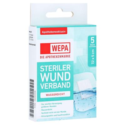 WEPA Wundverband wasserdicht 7,2x5 cm steril