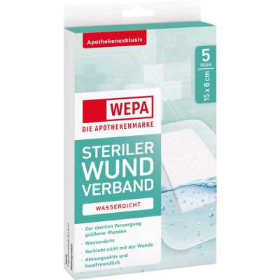 WEPA Wundverband wasserdicht 8x15 cm steril