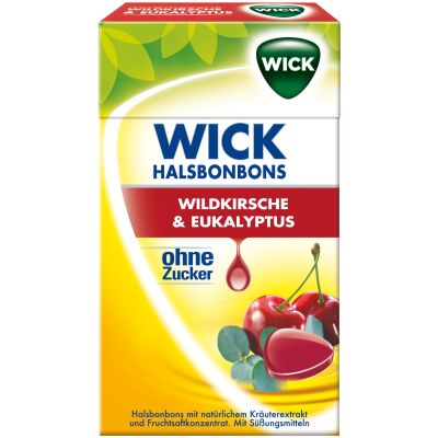 WICK Wildkirsche & Eukalyptus Bonbons o.Zucker