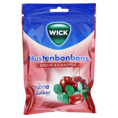 WICK Wildkirsche & Eukalyptus Bonbons o.Zucker Btl