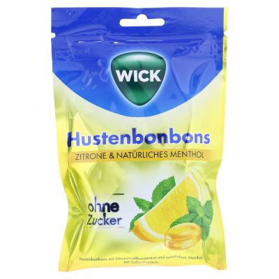 WICK Zitrone & nat.Menthol Bonb.o.Zucker Beutel