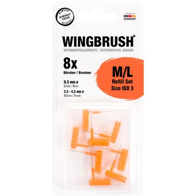 WINGBRUSH Refill-Set Interdentalb.ISO 3 med./large