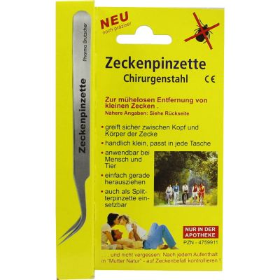 ZECKENPINZETTE Chirurgenstahl