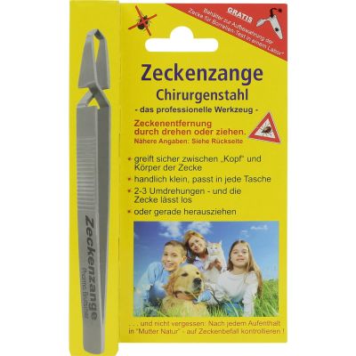 ZECKENZANGE Chirurgenstahl geriffelt