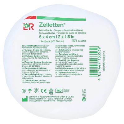 ZELLETTEN Tupfer 4x5 cm keimreduziert Rolle