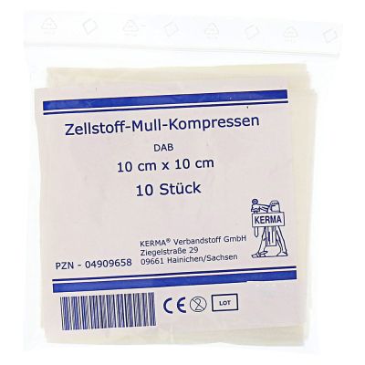 ZELLSTOFF MULLKOMPRESSEN 10x10 cm unsteril