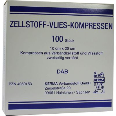 ZELLSTOFF VLIES-KOMPRESSEN 10CMX20CM UNSTERIL