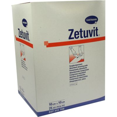 ZETUVIT Saugkompressen steril 10x10 cm