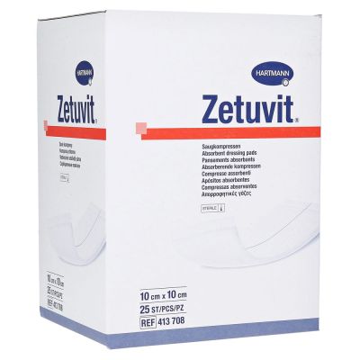 ZETUVIT Saugkompressen steril 10x10 cm