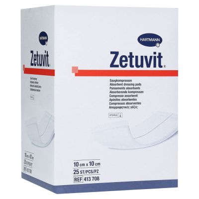 ZETUVIT Saugkompressen steril 10x10 cm CPC