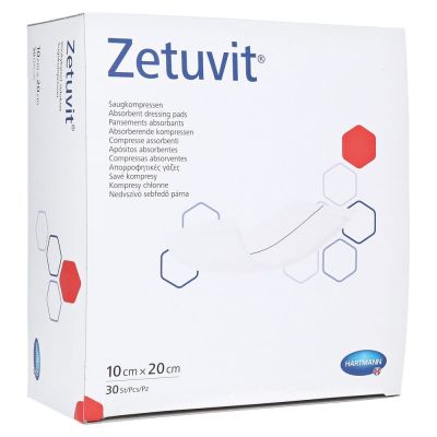 ZETUVIT Saugkompressen unsteril 10x20 cm CPC