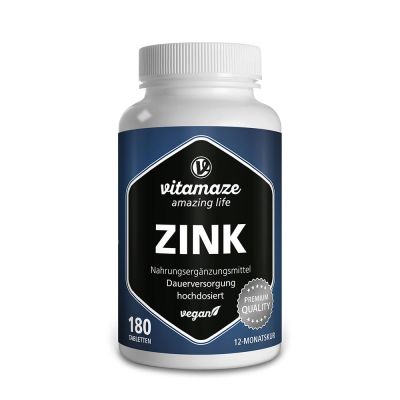 ZINK 25 mg hochdosiert vegan Tabletten