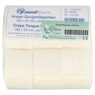 ZUNGENLÄPPCHEN Kreppapier 6 Rollen