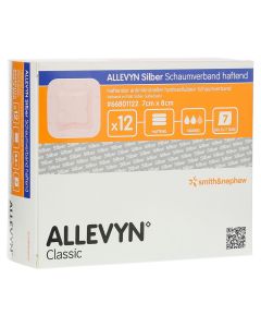 ALLEVYN Silber Schaumverb.7x8 cm haftend
