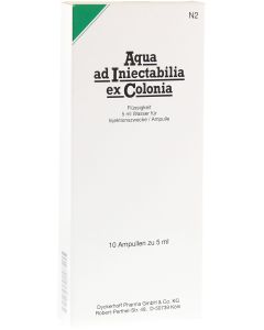 AQUA AD iniectabilia ex Colonia Ampullen