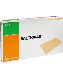 BACTIGRAS antiseptische Paraffingaze 15x20 cm