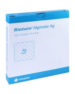 BIATAIN Alginate Ag Kompressen 10x10 cm mit Silber