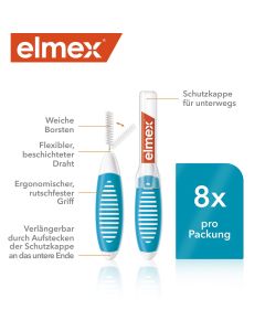ELMEX Interdentalbürsten ISO Gr.3 0,6 mm blau