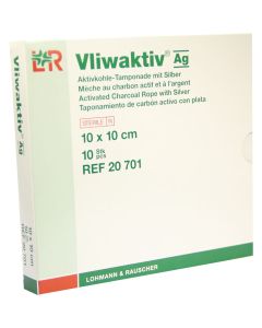VLIWAKTIV AG Aktivkohle Tampon.m.Silber 10x10 cm